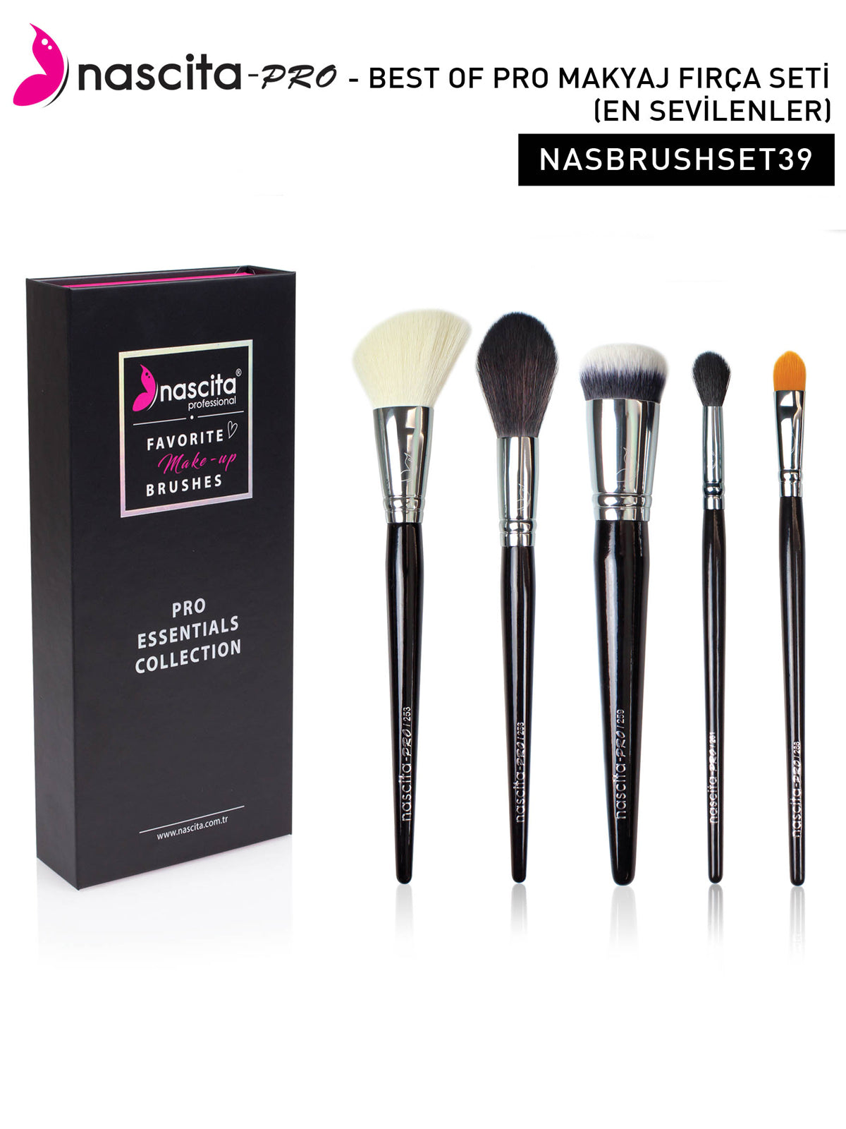 Nascita Pro Essentials Collection Makyaj Fırça Seti 5'li NASBRUSHSET39