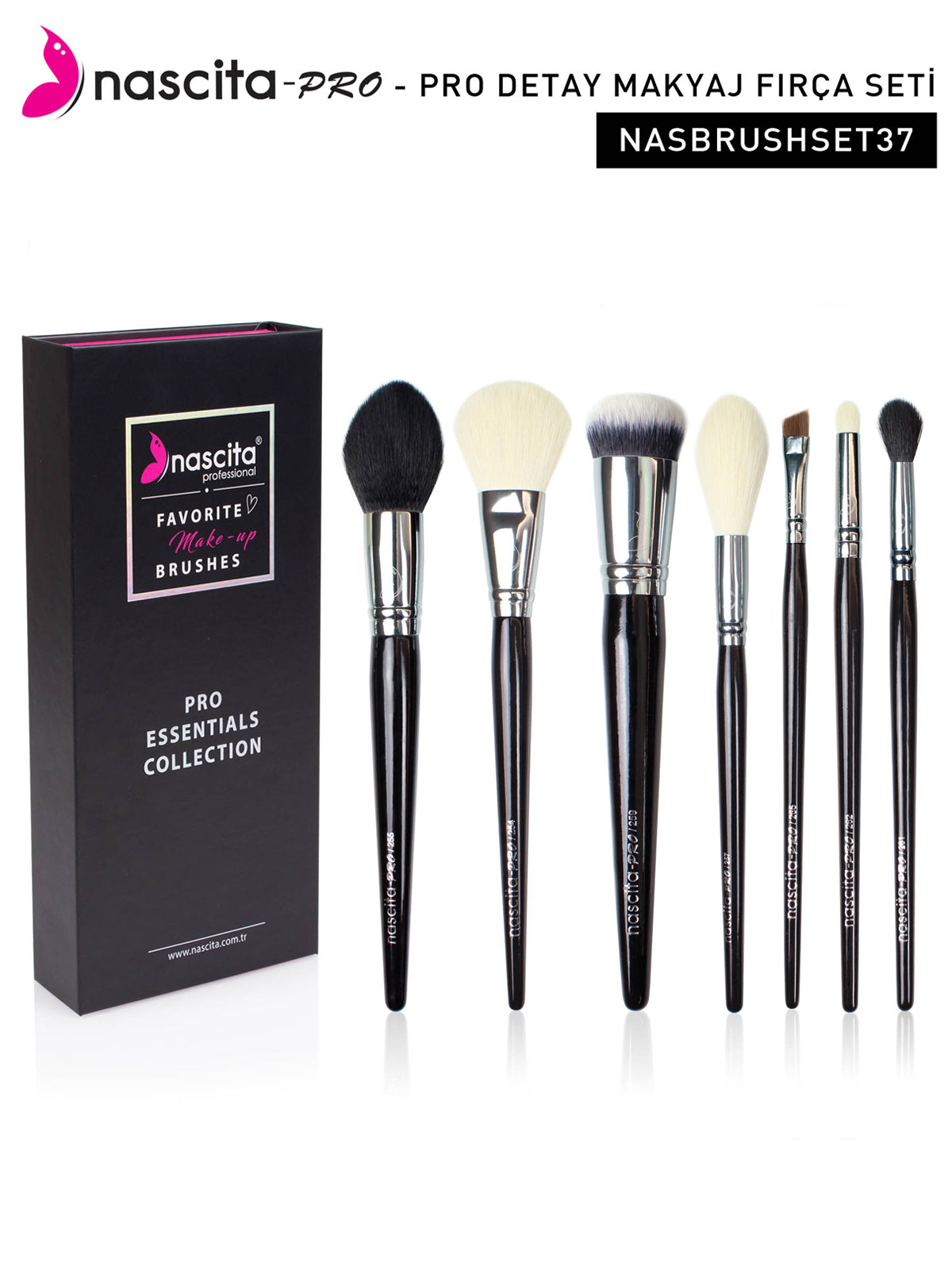 Nascita Pro Essentials Collection Makyaj Fırça Seti 7'li NASBRUSHSET37