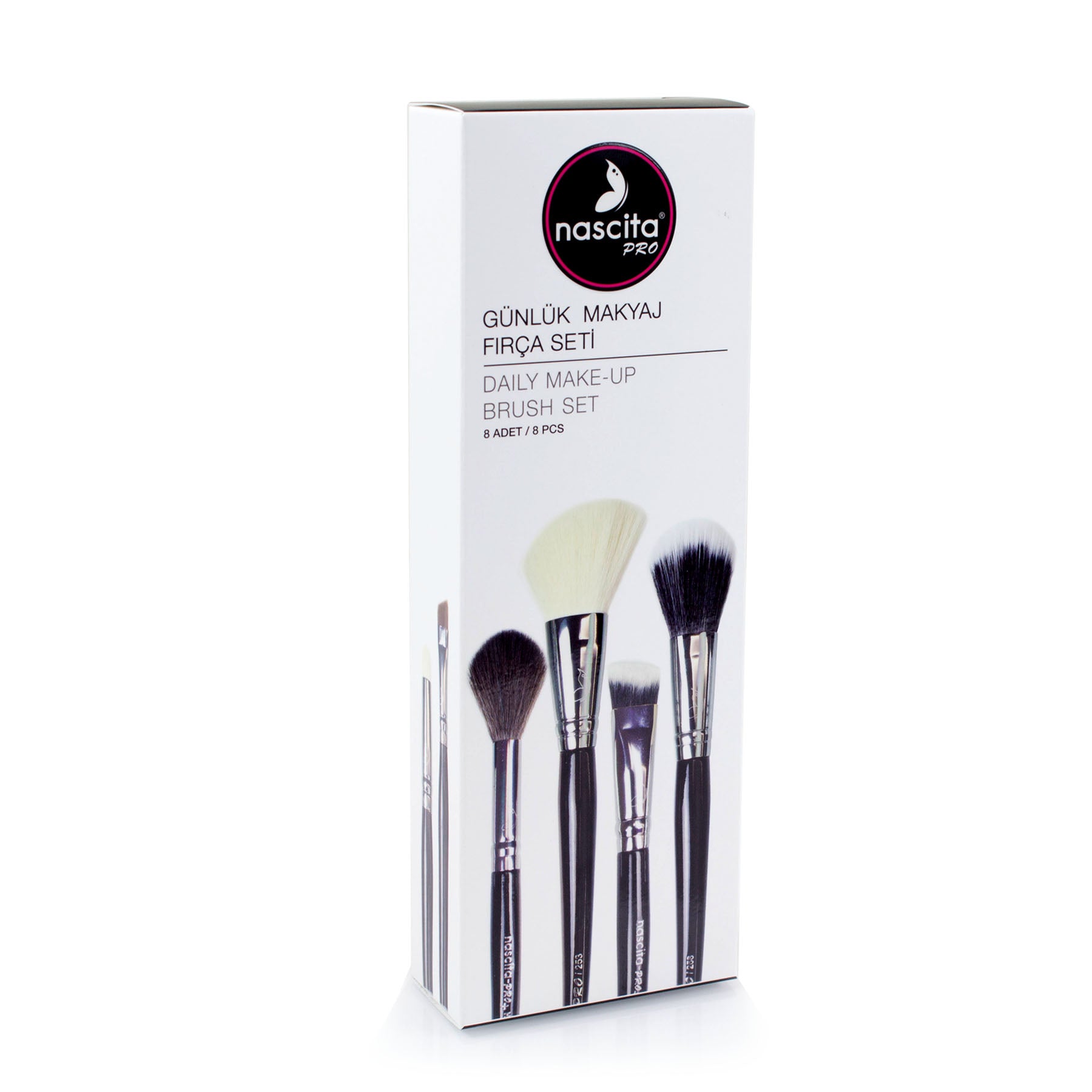 Nascita Pro Günlük Makyaj Fırça Seti 8'li NASBRUSHSET52