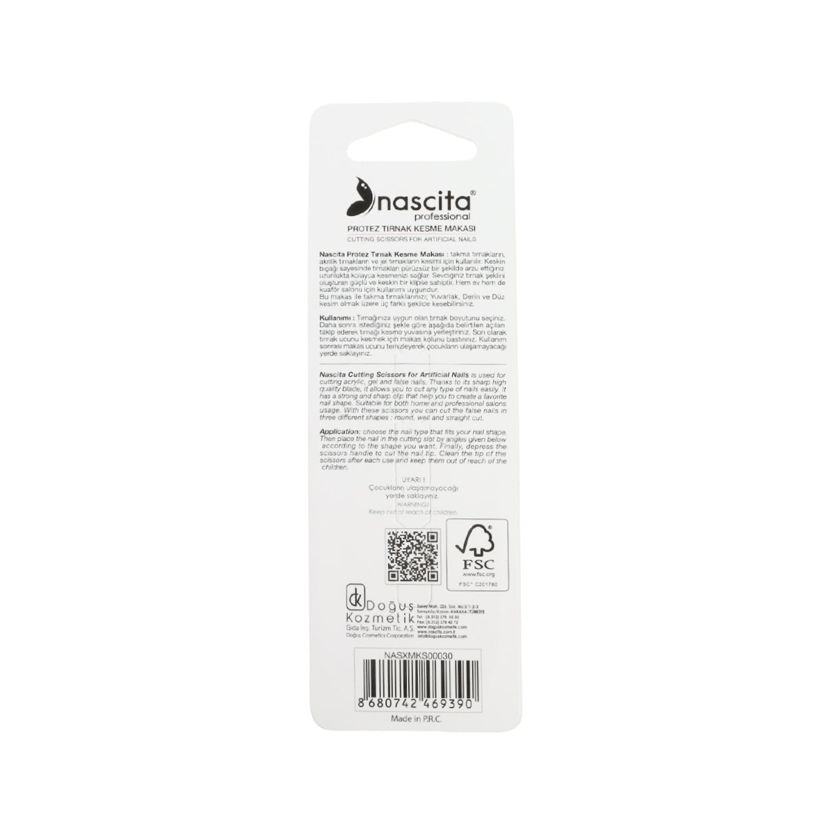 Nascita Professional Protez Tırnak Kesme Makası NASXMKS00030