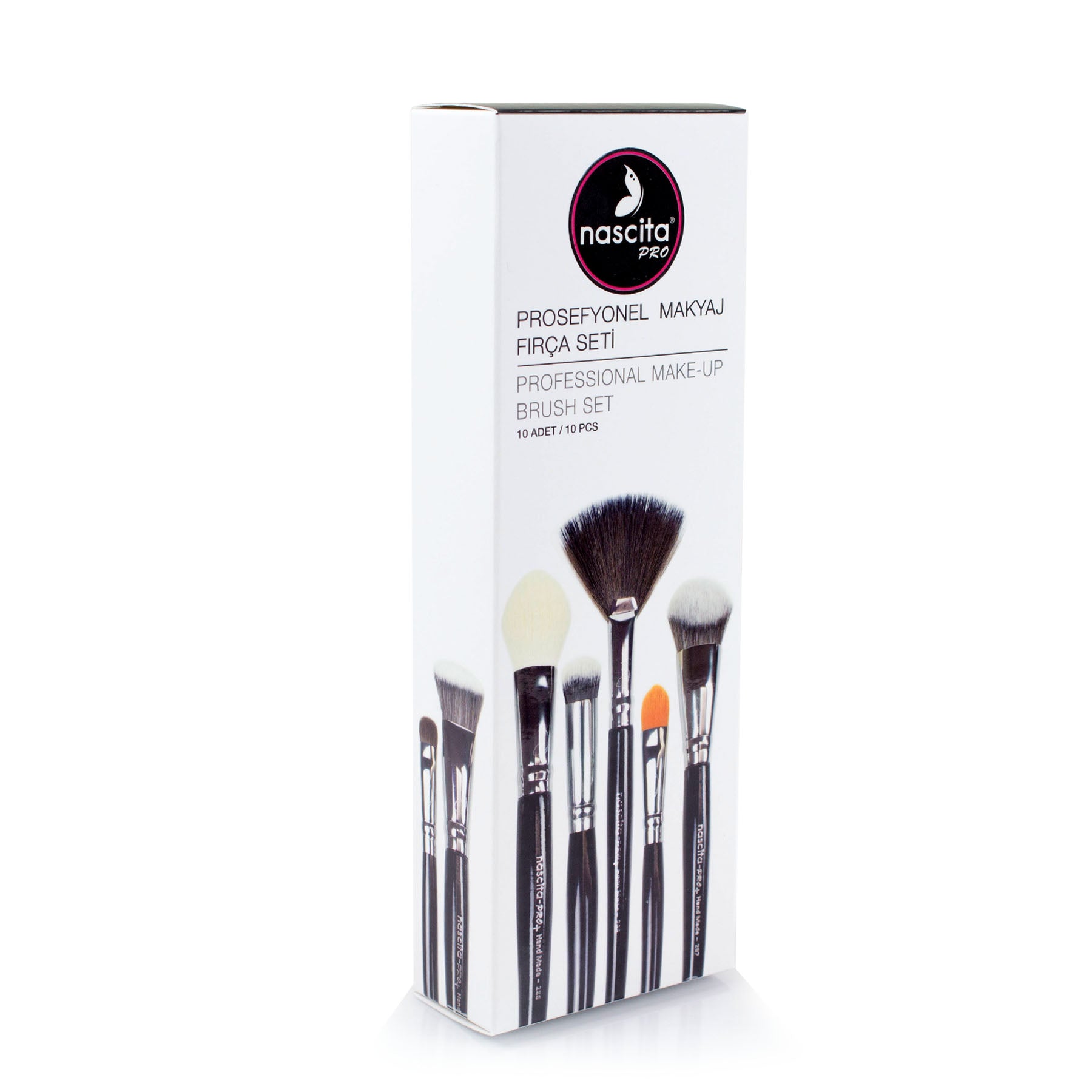 Nascita Pro Profesyonel Makyaj Fırça Seti 10'lu NASBRUSHSET53