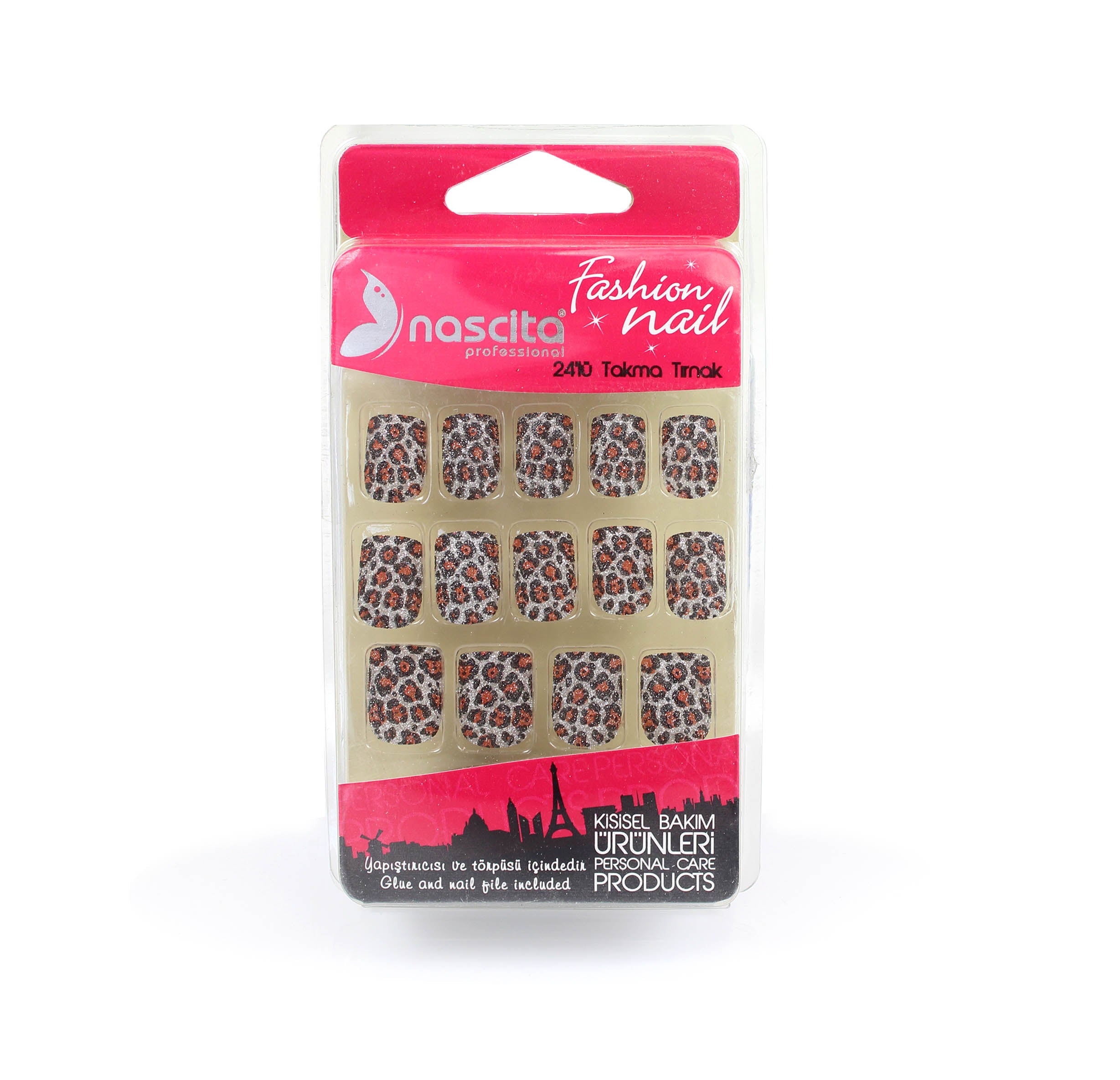 Nascita French Takma Tırnak Leopar Desenli 24’lü Set NASNAIL00102