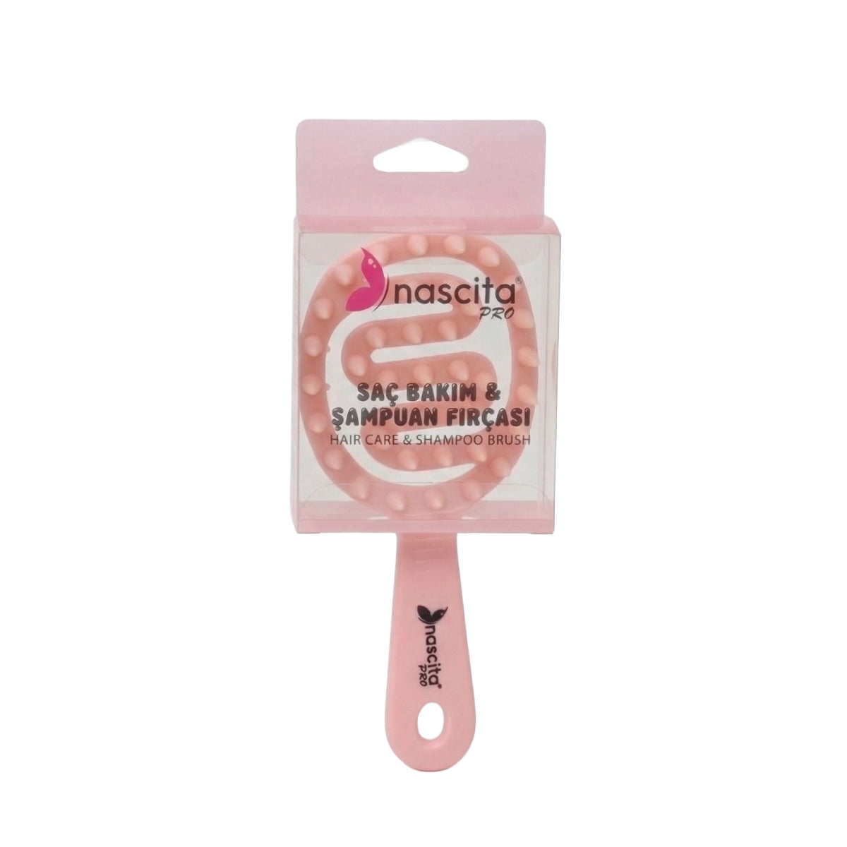 Nascita Saplı Masaj Fırçası Pembe NASFPRO00066PN