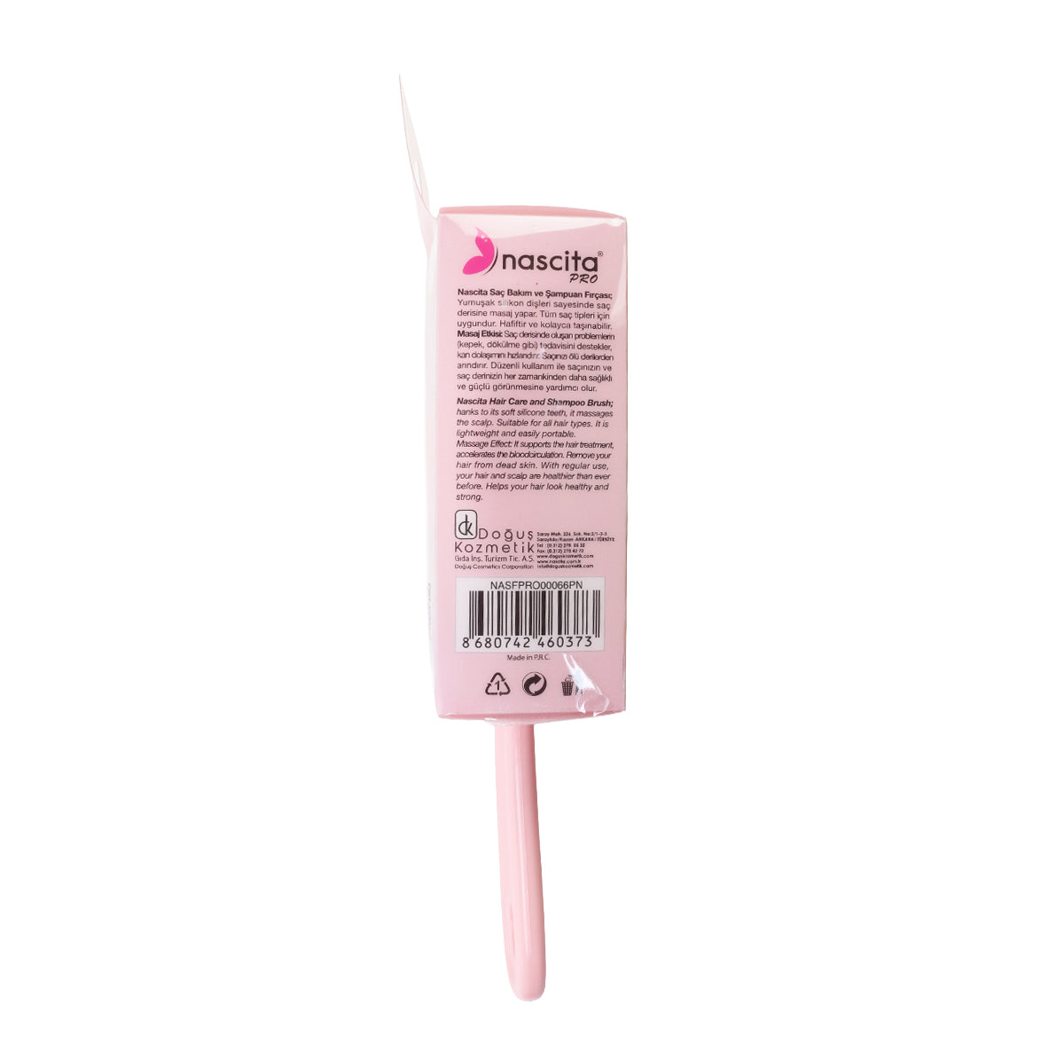 Nascita Saplı Masaj Fırçası Pembe NASFPRO00066PN
