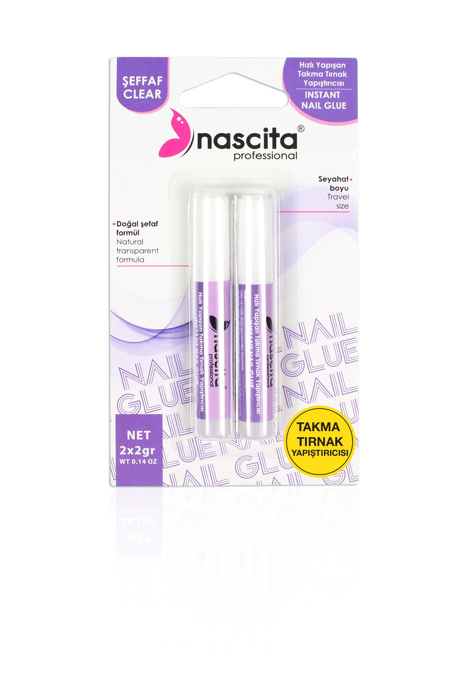 Nascita Takma Tırnak Yapıştırıcısı Mor Güçlü Tutucu NASNAILGLUE05