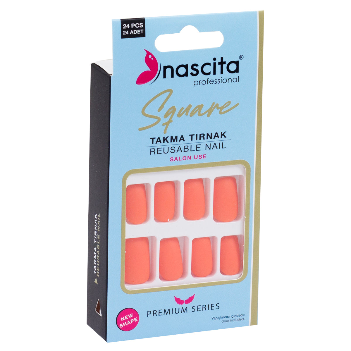 Nascita Square Takma Tırnak Renkli 24’lü Set NASNAIL00159