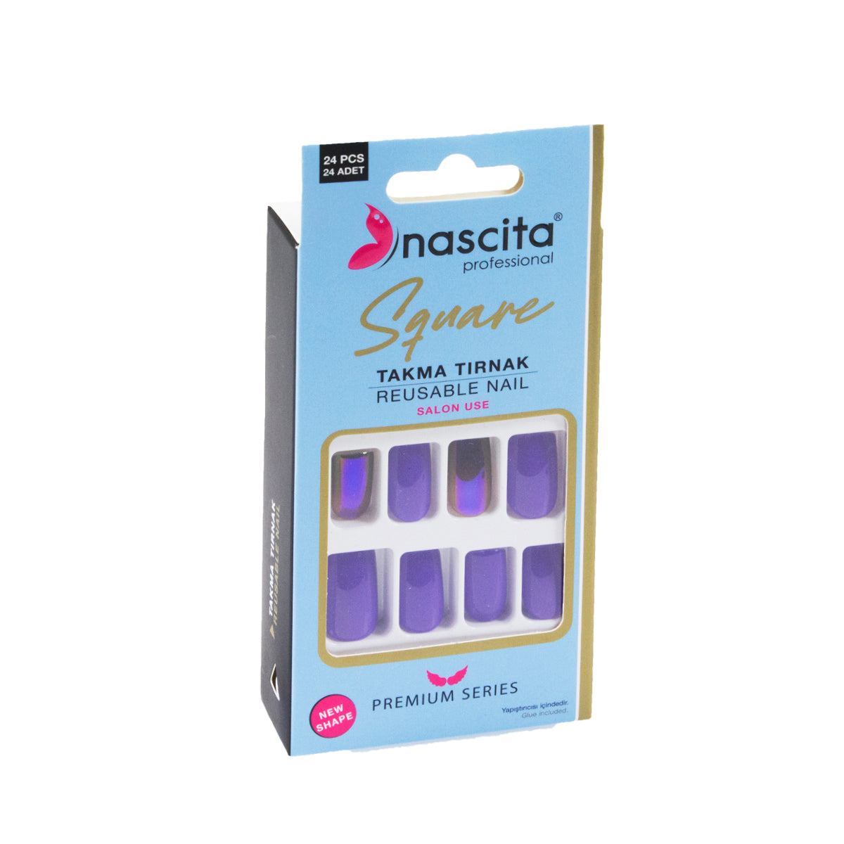 Nascita Square Takma Tırnak Renkli 24’lü Set NASNAIL00163