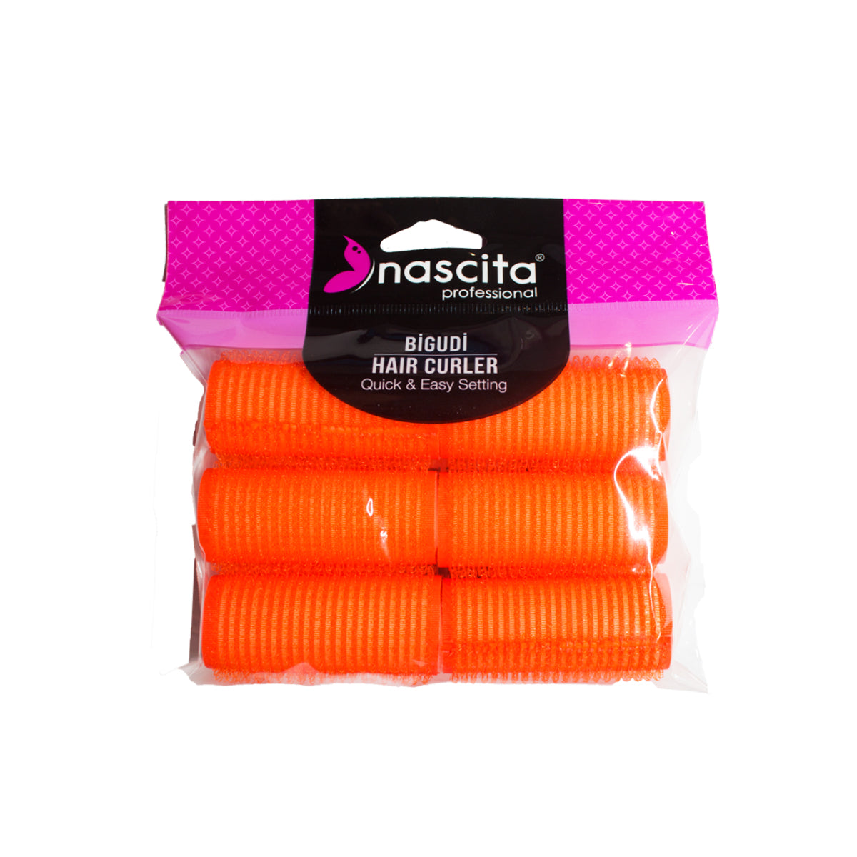 Nascita Süngerli Cırtlı Bigudi 25 x 63 mm 6'lı NASBIGUDI058