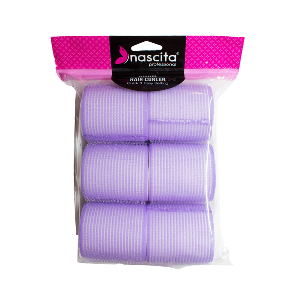 Nascita Süngerli Cırtlı Bigudi 55 x 63 mm 6'lı NASBIGUDI062