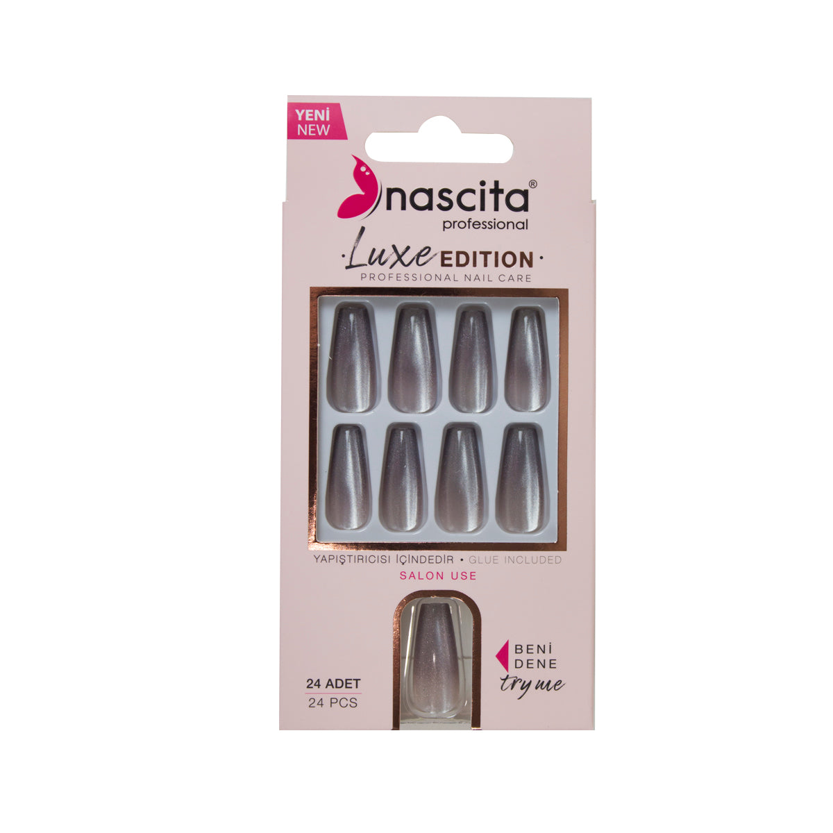 Nascita Kedi Gözü Takma Tırnak 24'Lü Set NASNAIL00242