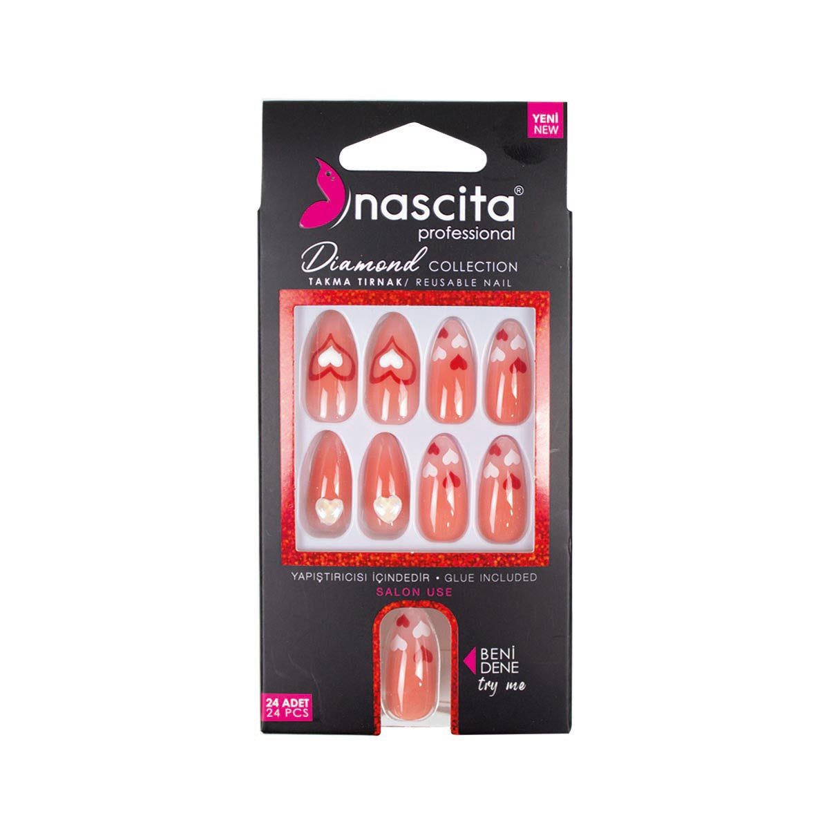 Nascita Diamond Taşlı Takma Tırnak 24'Lü Set NASNAIL00251