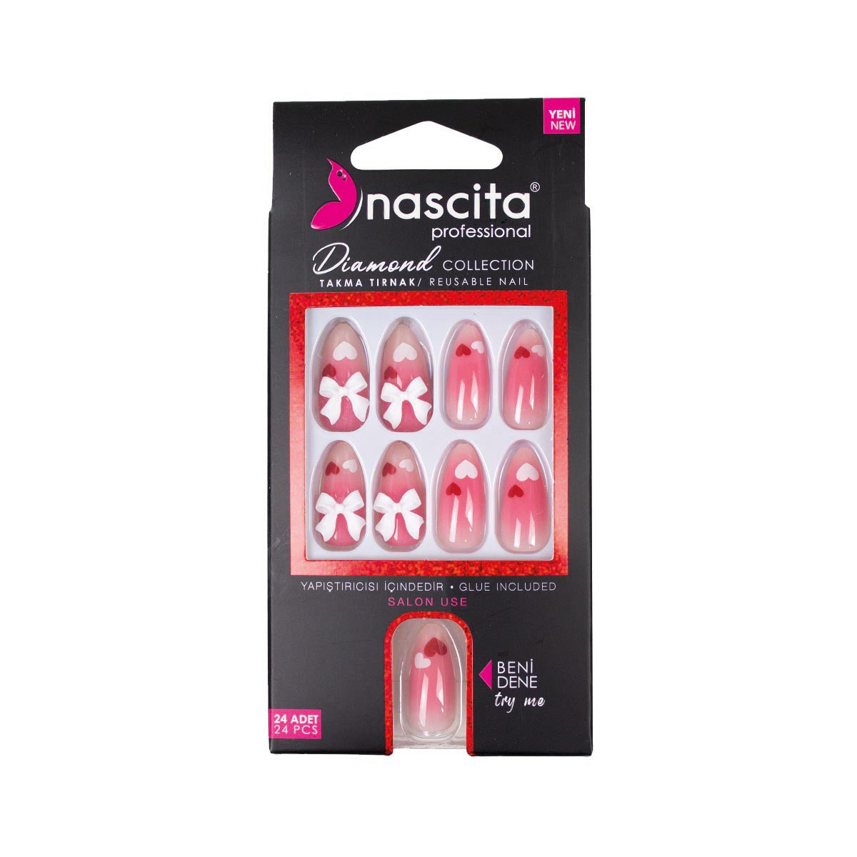 Nascita Diamond Taşlı Takma Tırnak 24'Lü Set NASNAIL00257