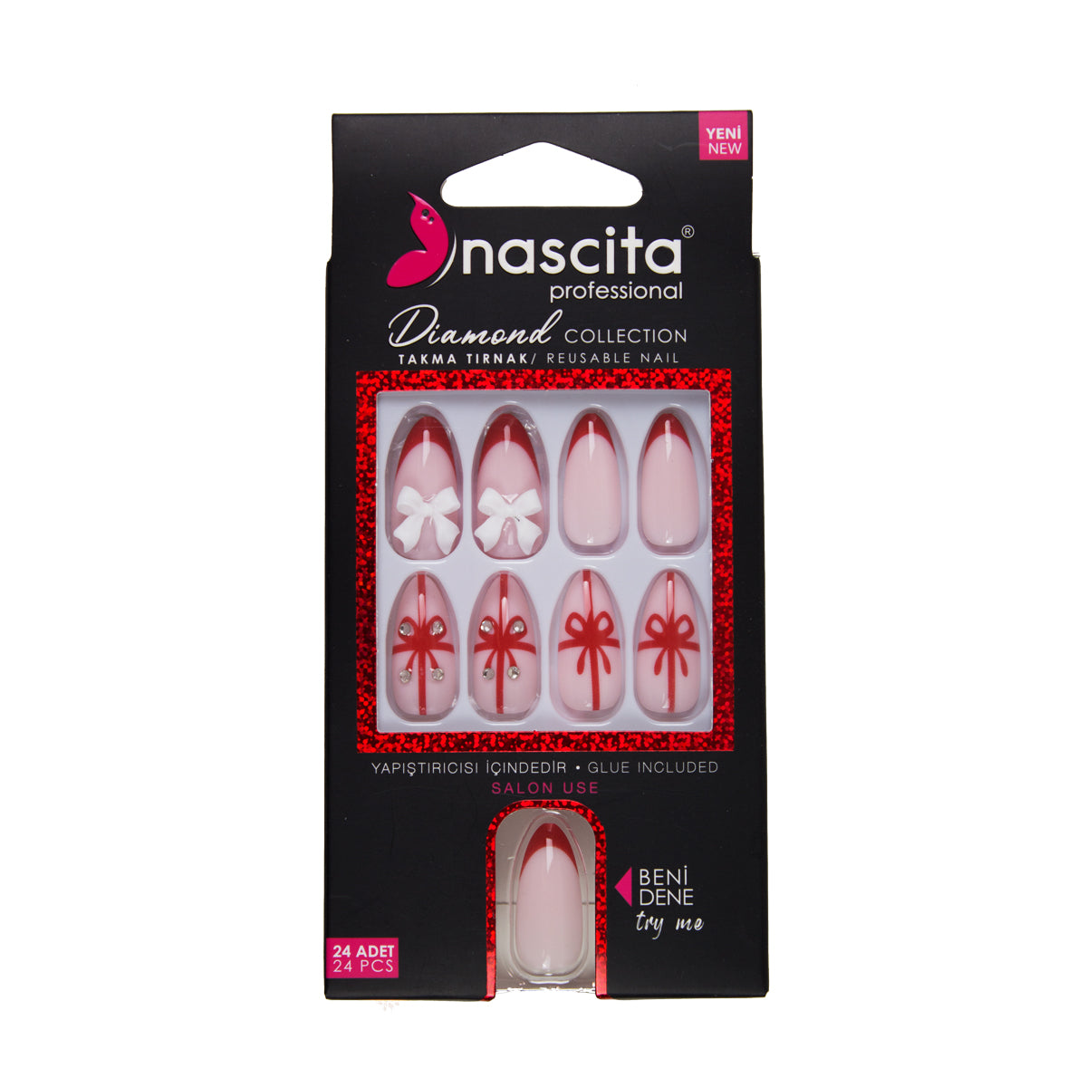 Nascita Diamond Taşlı Takma Tırnak 24'Lü Set NASNAIL00261