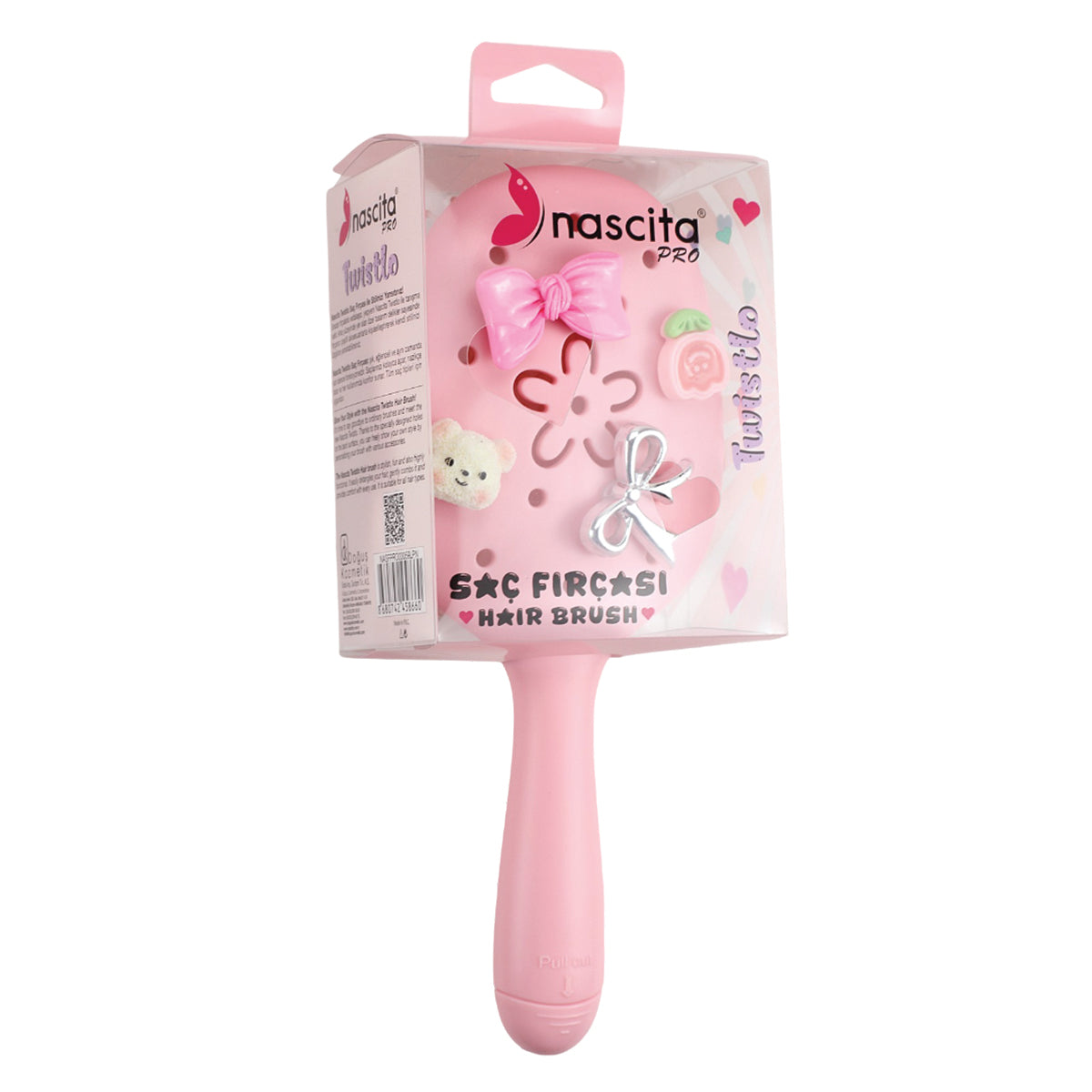 Nascita Twistlo Saç Açma ve Tarama Fırçası Açık Pembe NASFPRO00059LPN