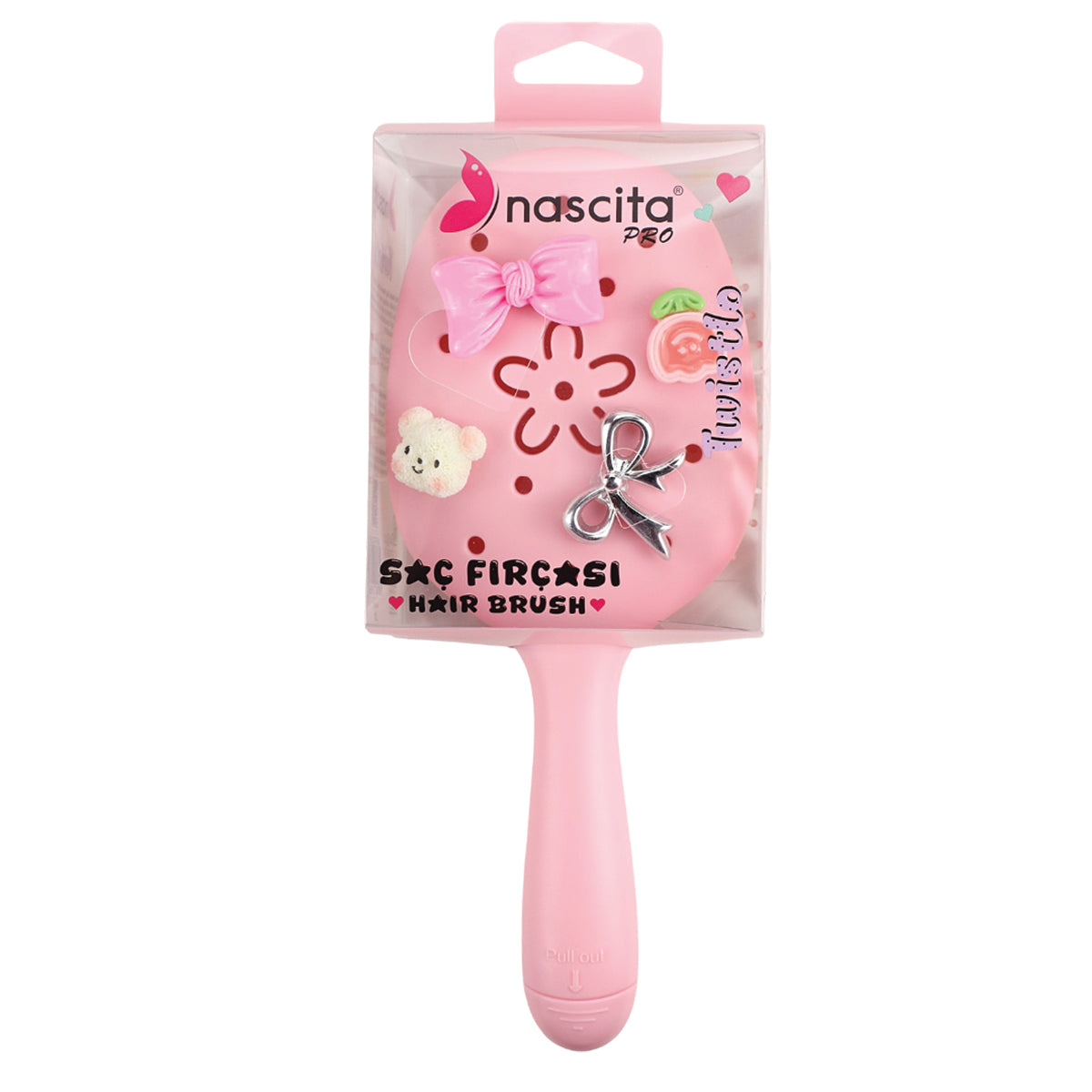 Nascita Twistlo Saç Açma ve Tarama Fırçası Açık Pembe NASFPRO00059LPN
