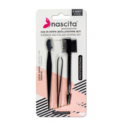 Nascita Ustura Cımbız ve Çift Taraflı Kaş Fırçası Seti 3'lü NASFACESET15