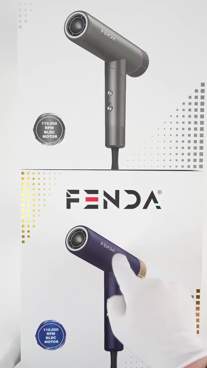 Videoyu yükle: Fenda Katlanabilir Profesyonel Saç Kurutma Makinesi Mavi FNDSACKR0002BLUE