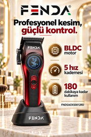 Fenda Profesyonel Saç Kesme Makinesi Kırmızı
