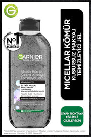 Garnier Micellar Kömür Kusursuz Makyaj Temizleyici Jel 400 ML
