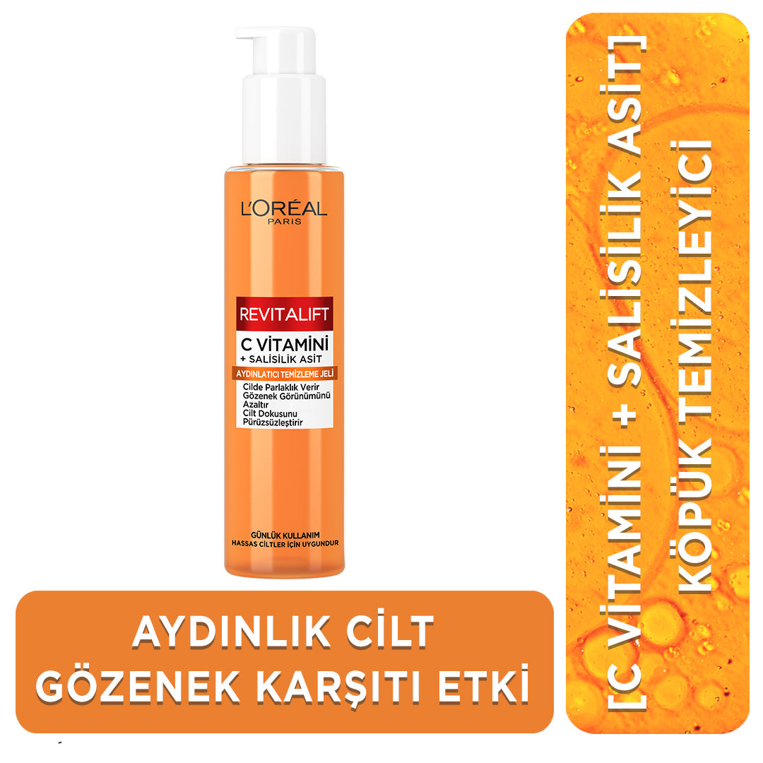 Revitalift Clinical [C vitamini + Salisilik Asit] Gözenek Karşıtı, Aydınlatıcı Temizleme Jeli