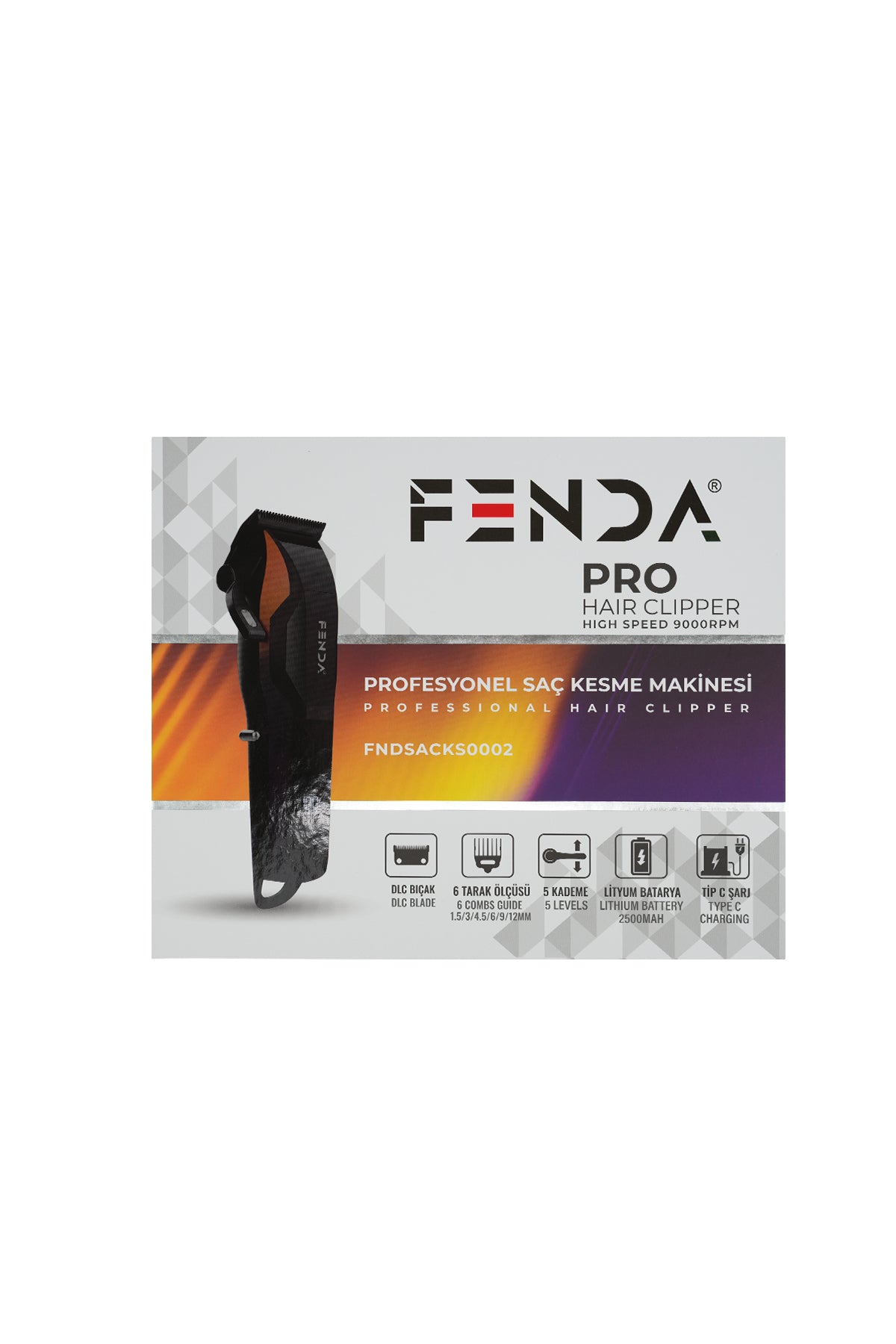 Fenda Profesyonel Saç Kesme Makinesi Sarı FNDSACKS0002YL