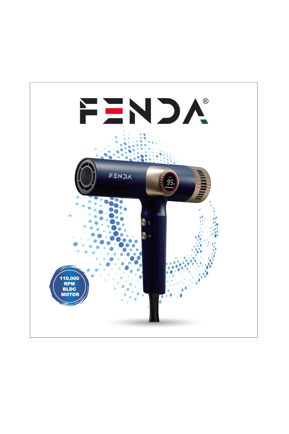 Fenda Professional Saç Kurutma Makinesi Mavi FNDSACKR0009BLUE