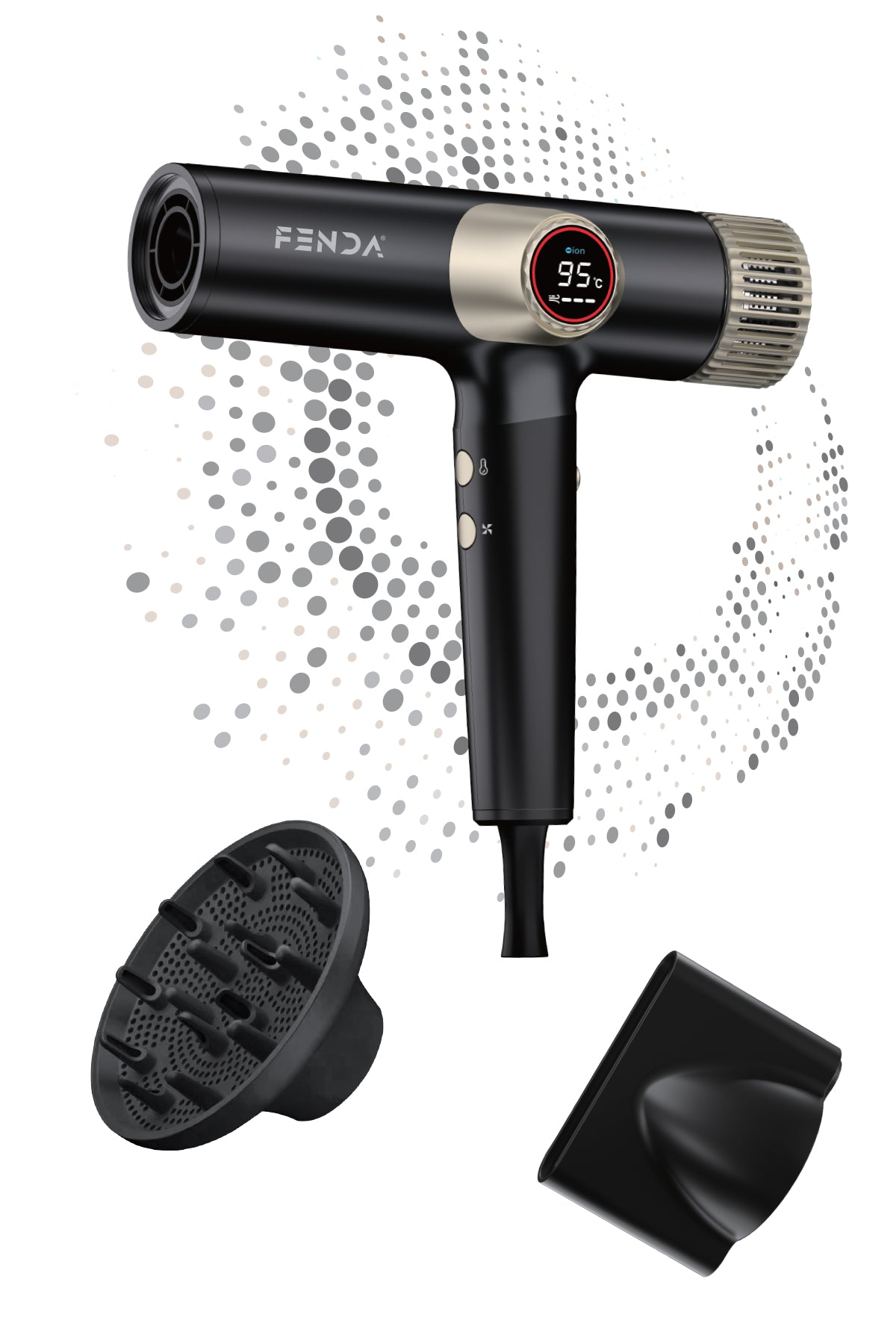 Fenda Professional Saç Kurutma Makinesi Siyah FNDSACKR0009BL