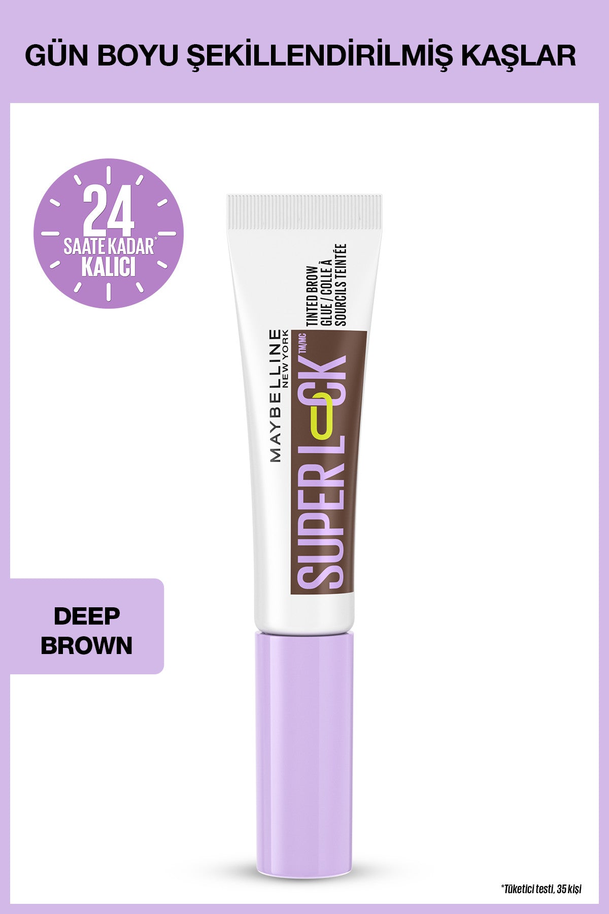 Super Lock Brow Glue Kaş Sabitleyici Maskara -  Deep Brown