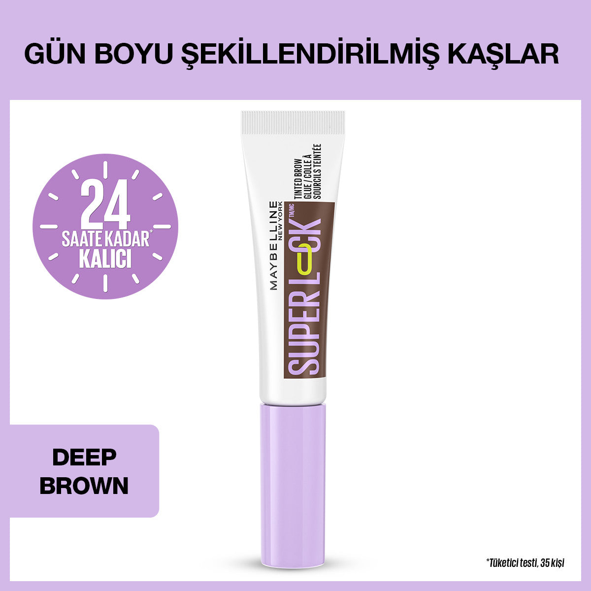 Super Lock Brow Glue Kaş Sabitleyici Maskara -  Deep Brown