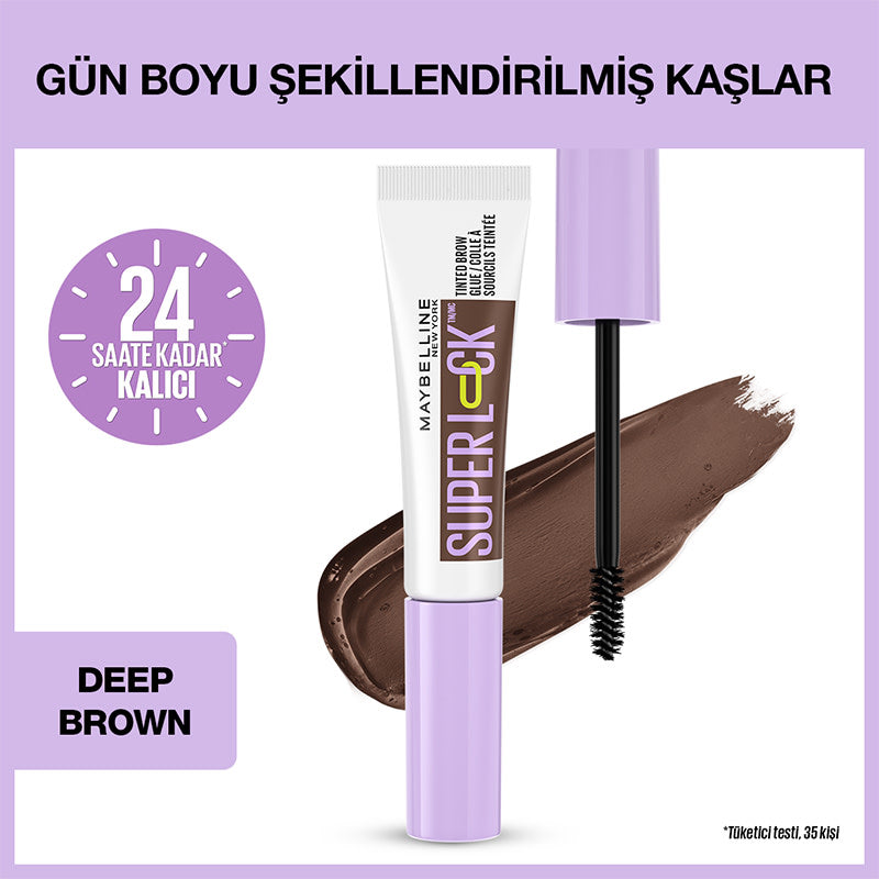 Super Lock Brow Glue Kaş Sabitleyici Maskara -  Deep Brown