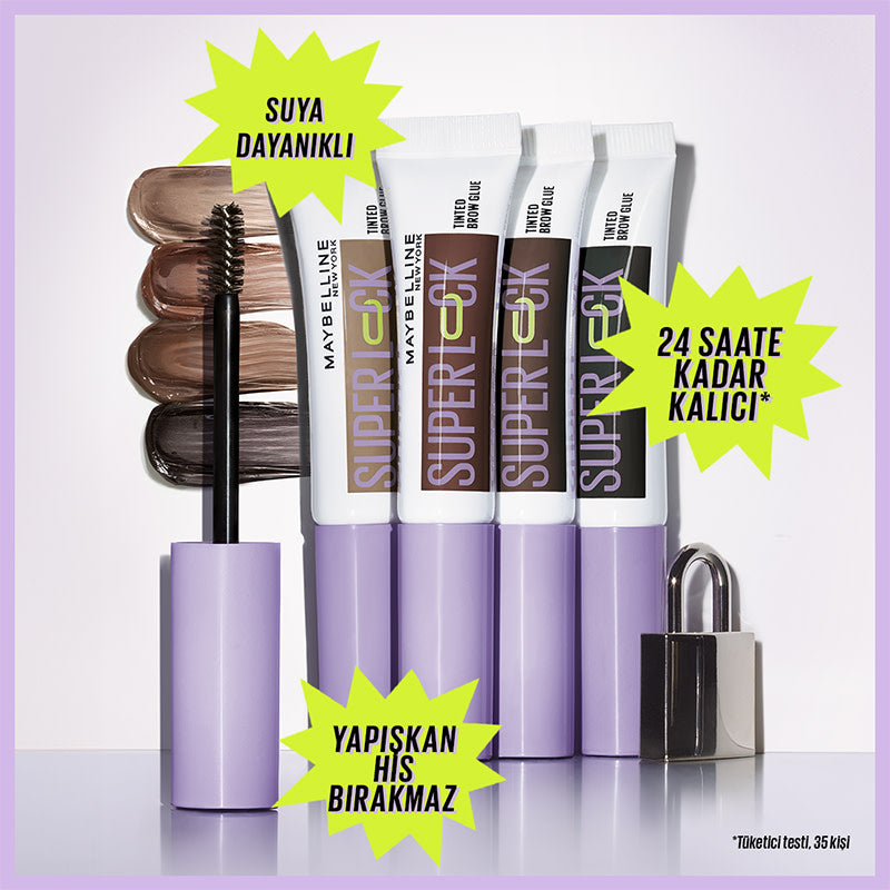 Super Lock Brow Glue Kaş Sabitleyici Maskara -  Deep Brown