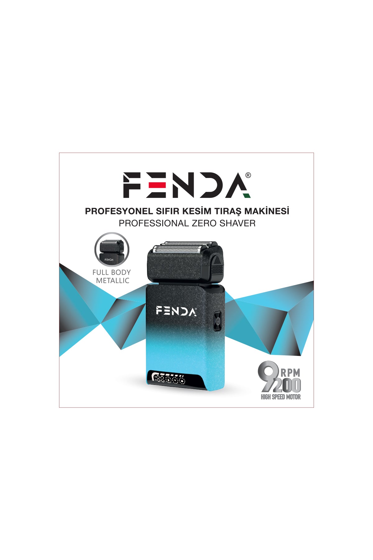 Fenda Profesyonel Sıfır Kesim Tıraş Makinesi Mavi FNDSKLKS0007BL
