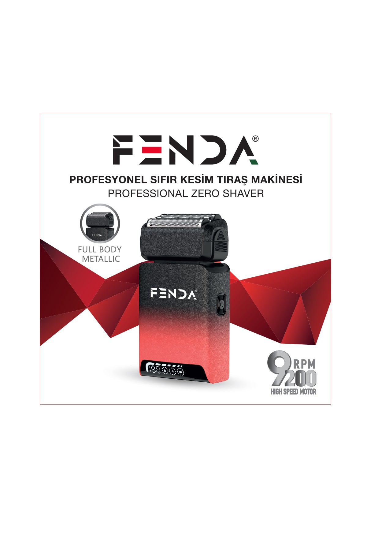 Fenda Profesyonel Sıfır Kesim Tıraş Makinesi Mavi FNDSKLKS0007RD