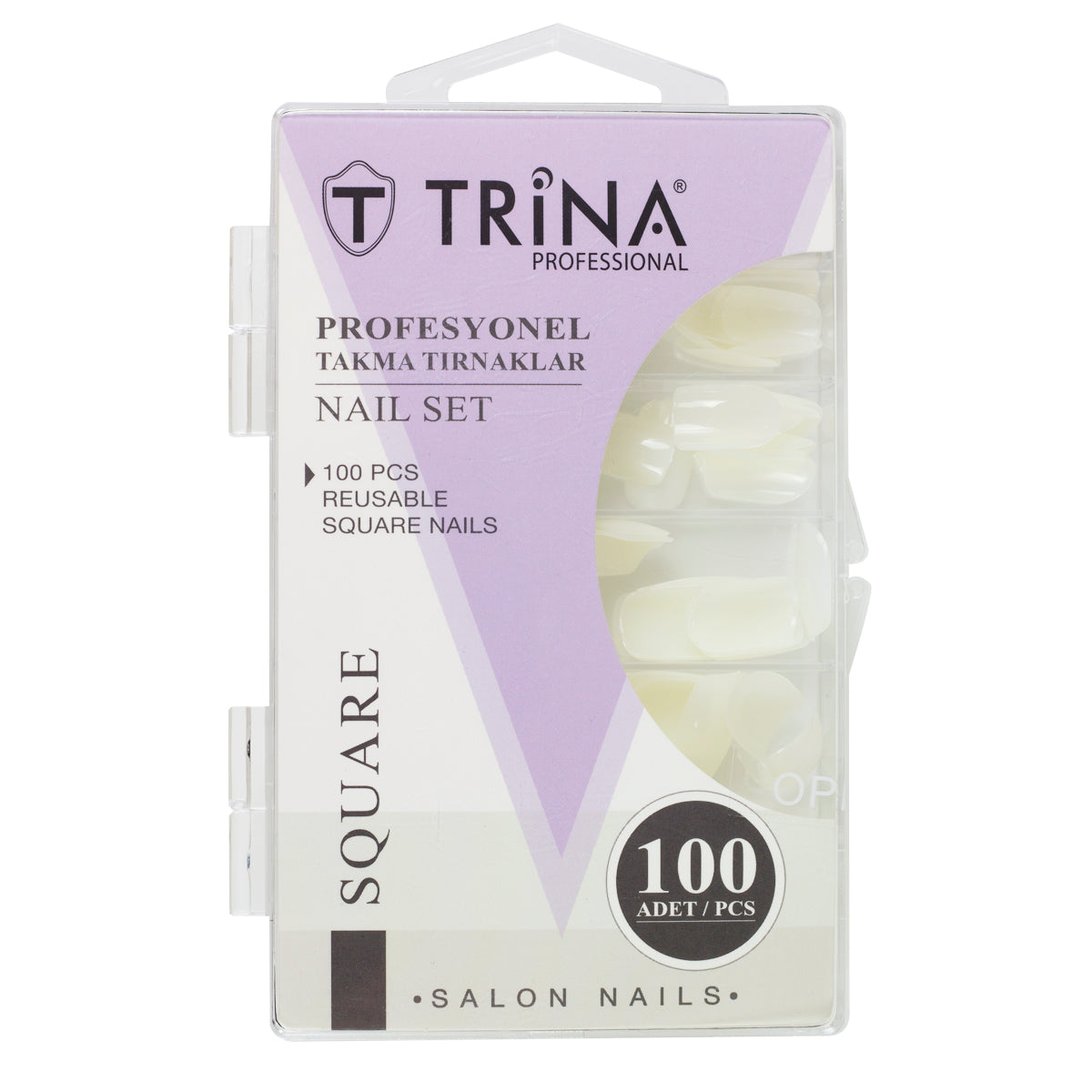 Trina Square Takma Tırnak 100'lü Kutulu TRNNAIL0004