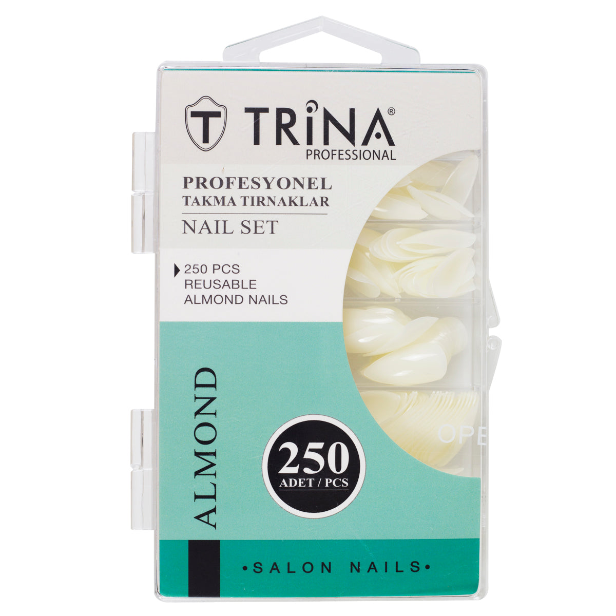 Trina Almond Takma Tırnak 250'li Kutulu TRNNAIL0009