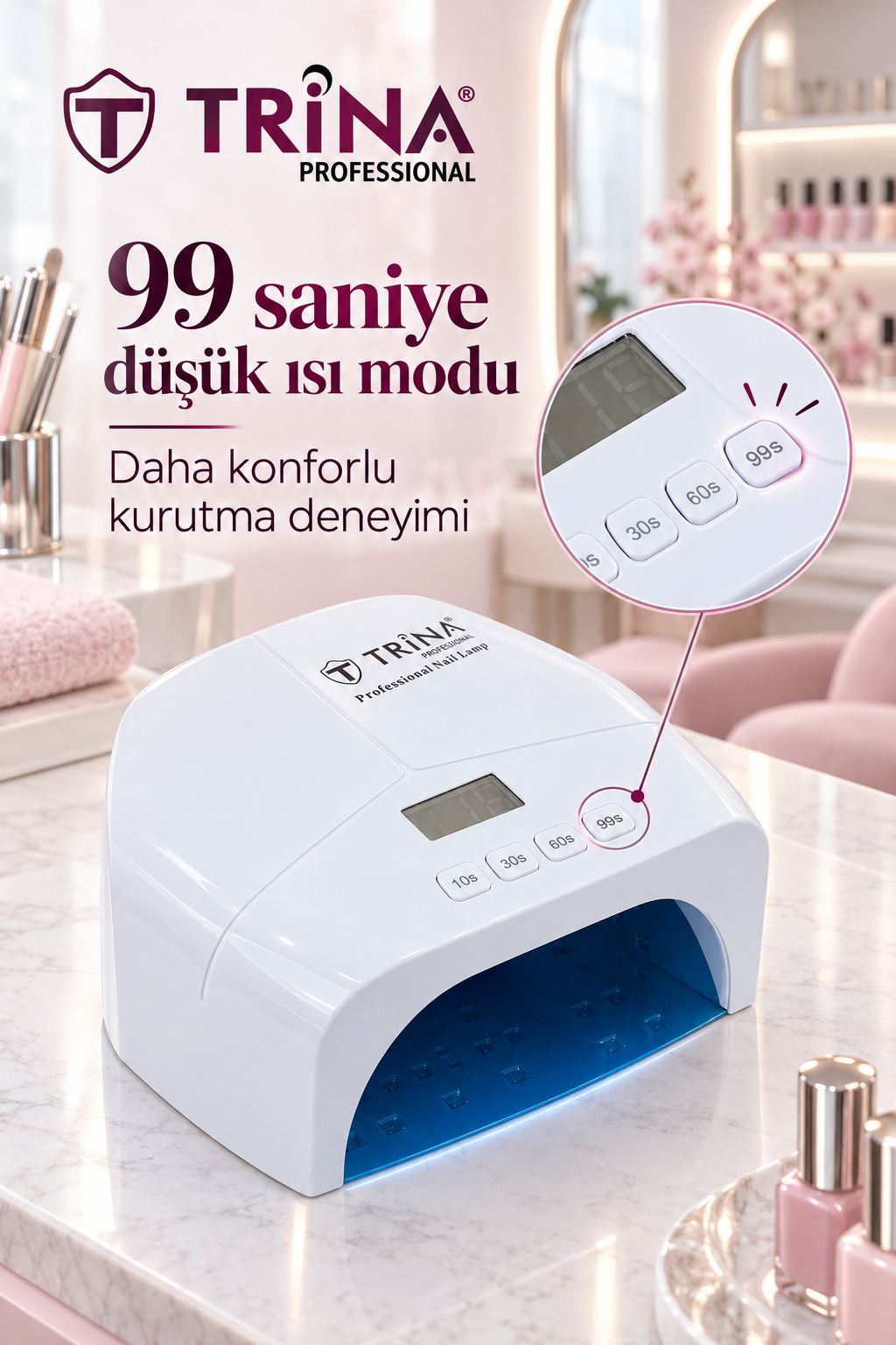 TRINA Profesyonel Kalıcı Oje Kurutucu UV Lamba