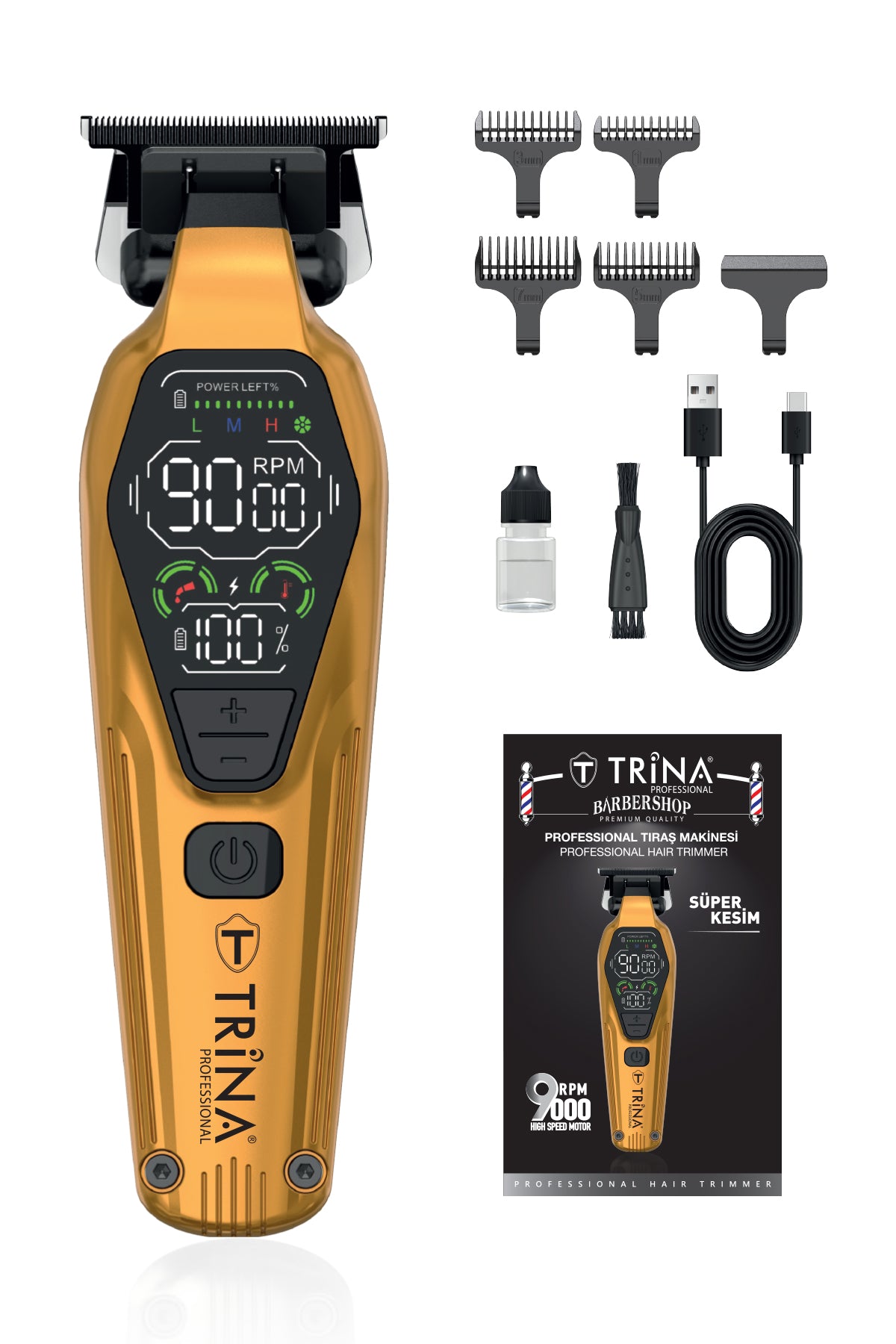 Trina Profesyonel Tıraş Makinesi Sarı TRNSKLKS0013YL