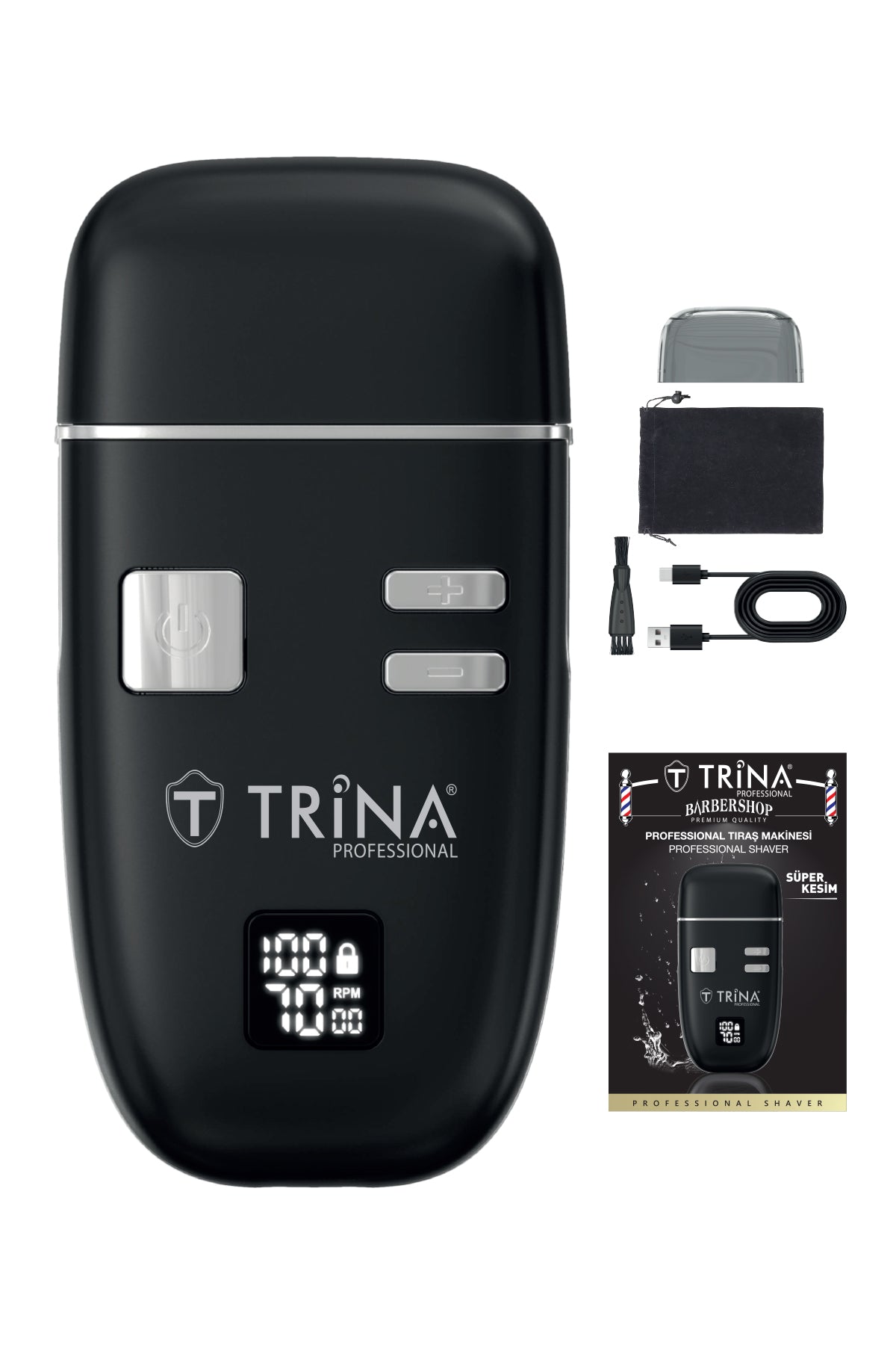 Trina Profesyonel Tıraş Makinesi Siyah TRNSKLKS0016BL