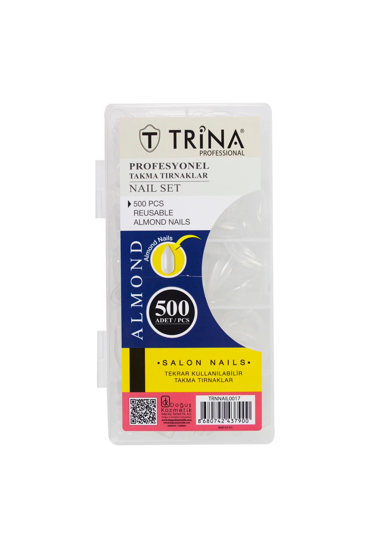 Trina Almond Takma Tırnak 500'lü Kutulu TRNNAIL0017