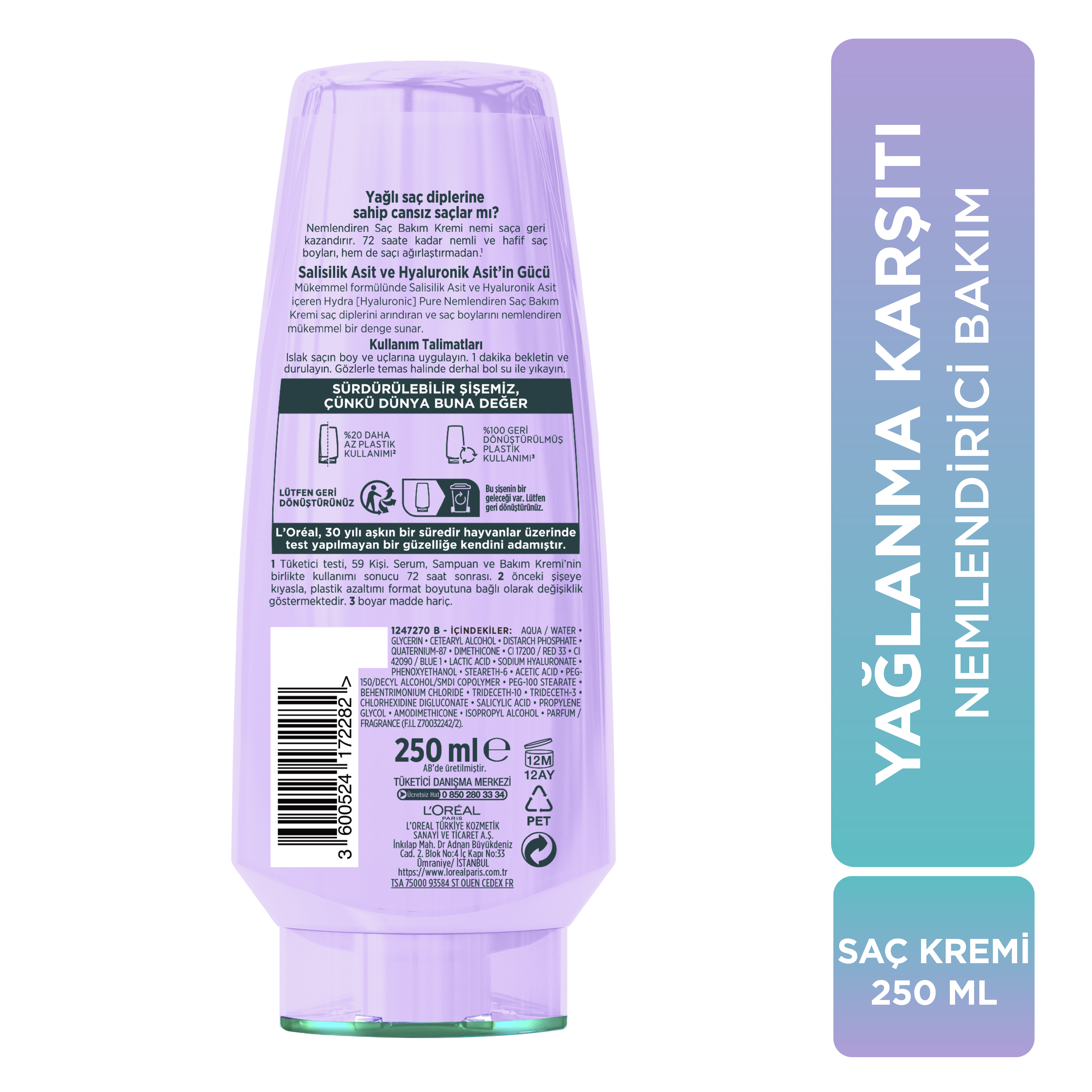 ELSEVE 250 ML SAÇ KREMİ PURE