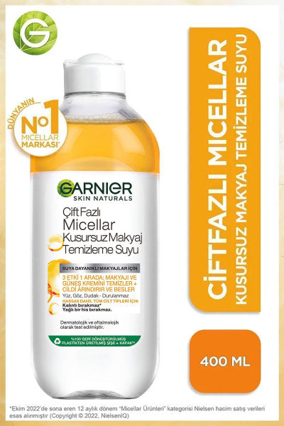 Garnier Çift Fazlı Micellar Kusursuz Makyaj Temizleme Suyu 400ML